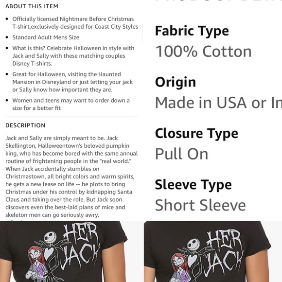 Nightmare Before Christmas tshirt - Picture 12 of 16